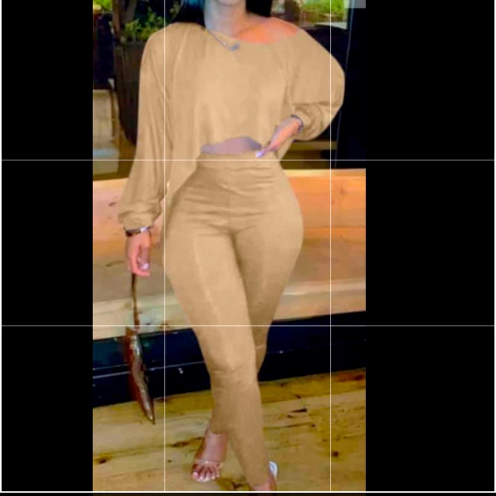 Two piece sexy off the shoulder pants suit